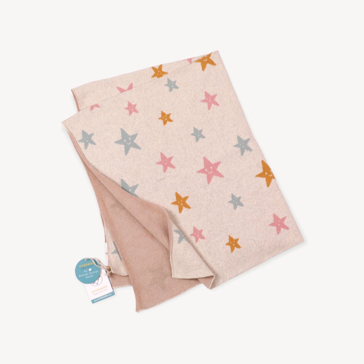 Stars Organic Knit Blanket and Lovey Gift Set