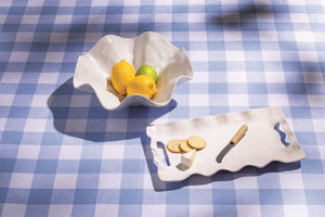Ruffled Melamine Tray Set