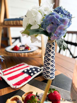American Flag Pot Holder