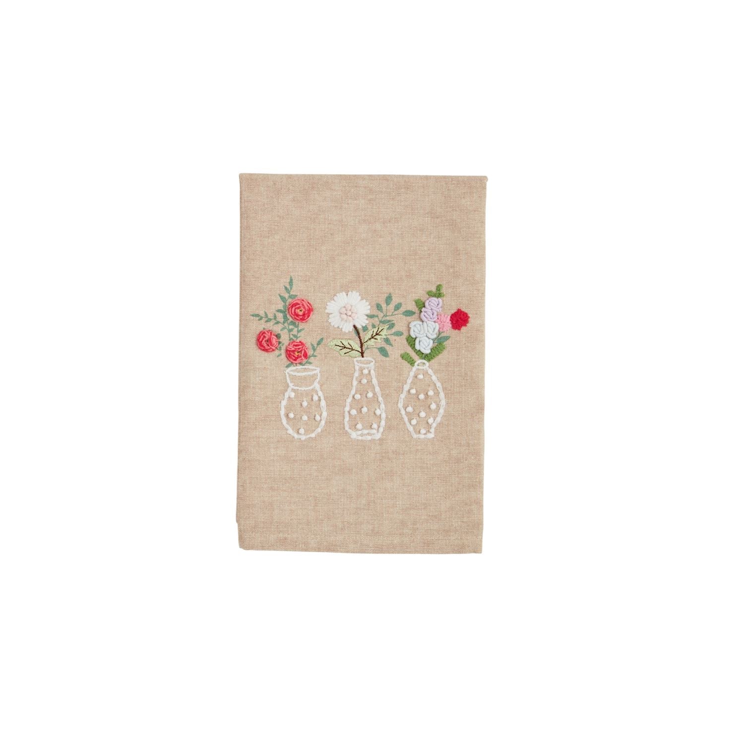 Triple Flower Embroidery Towel