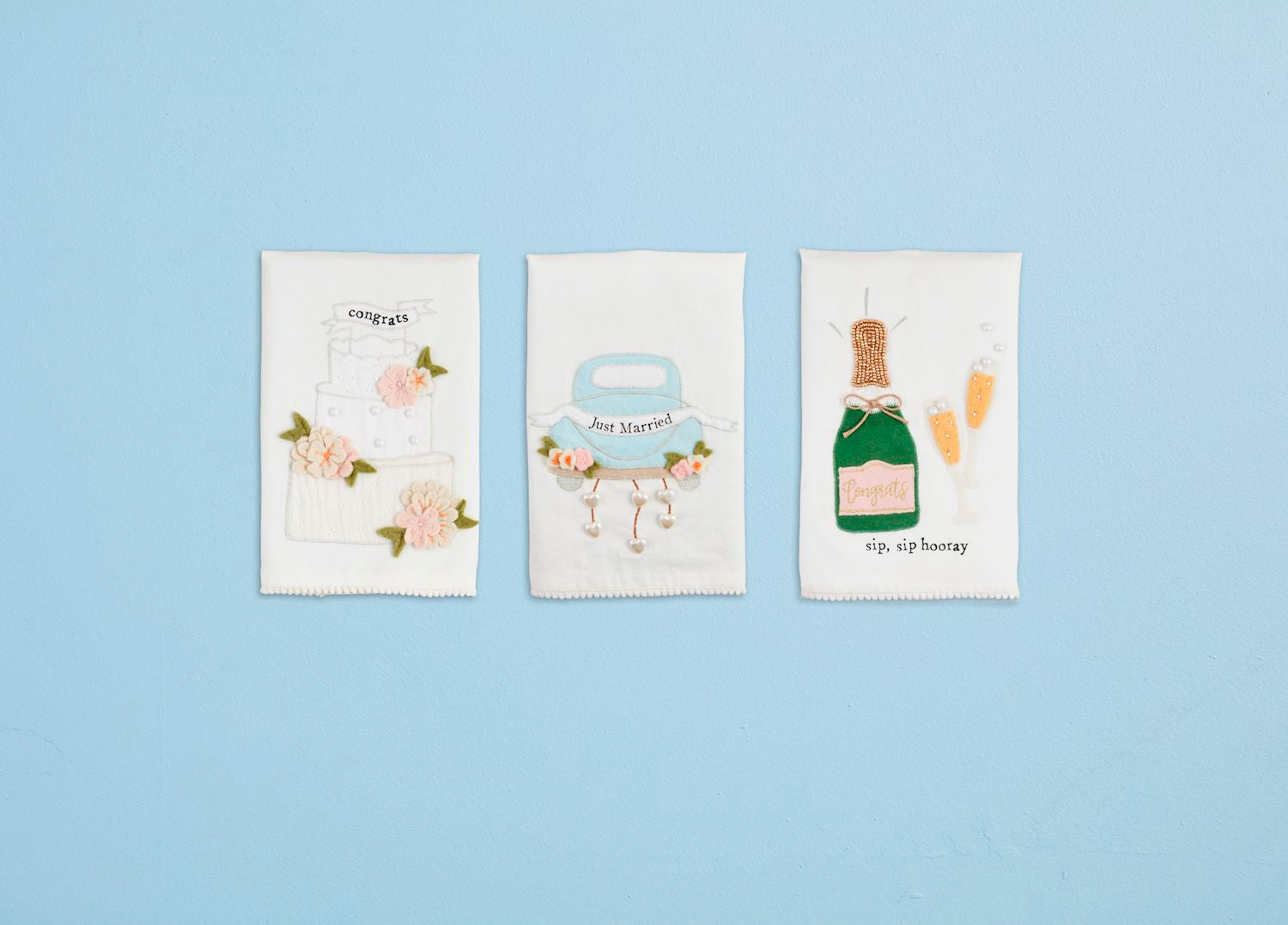Just Married Wedding Tea Towel