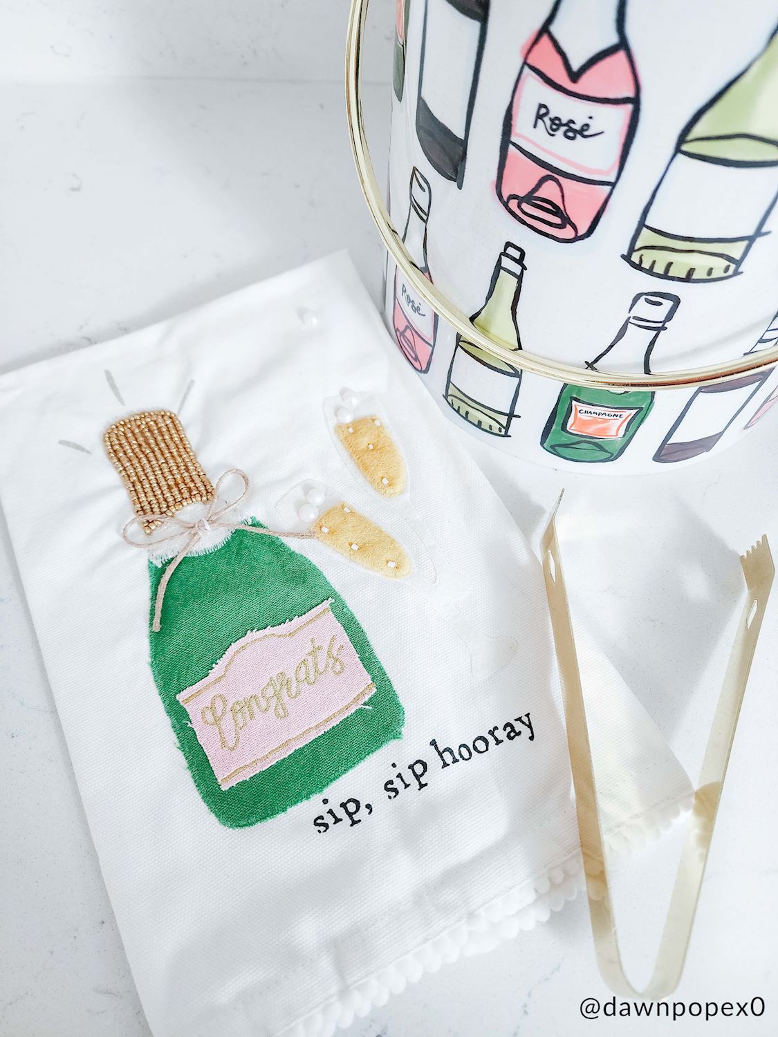 Sip Hooray Congrats Tea Towel