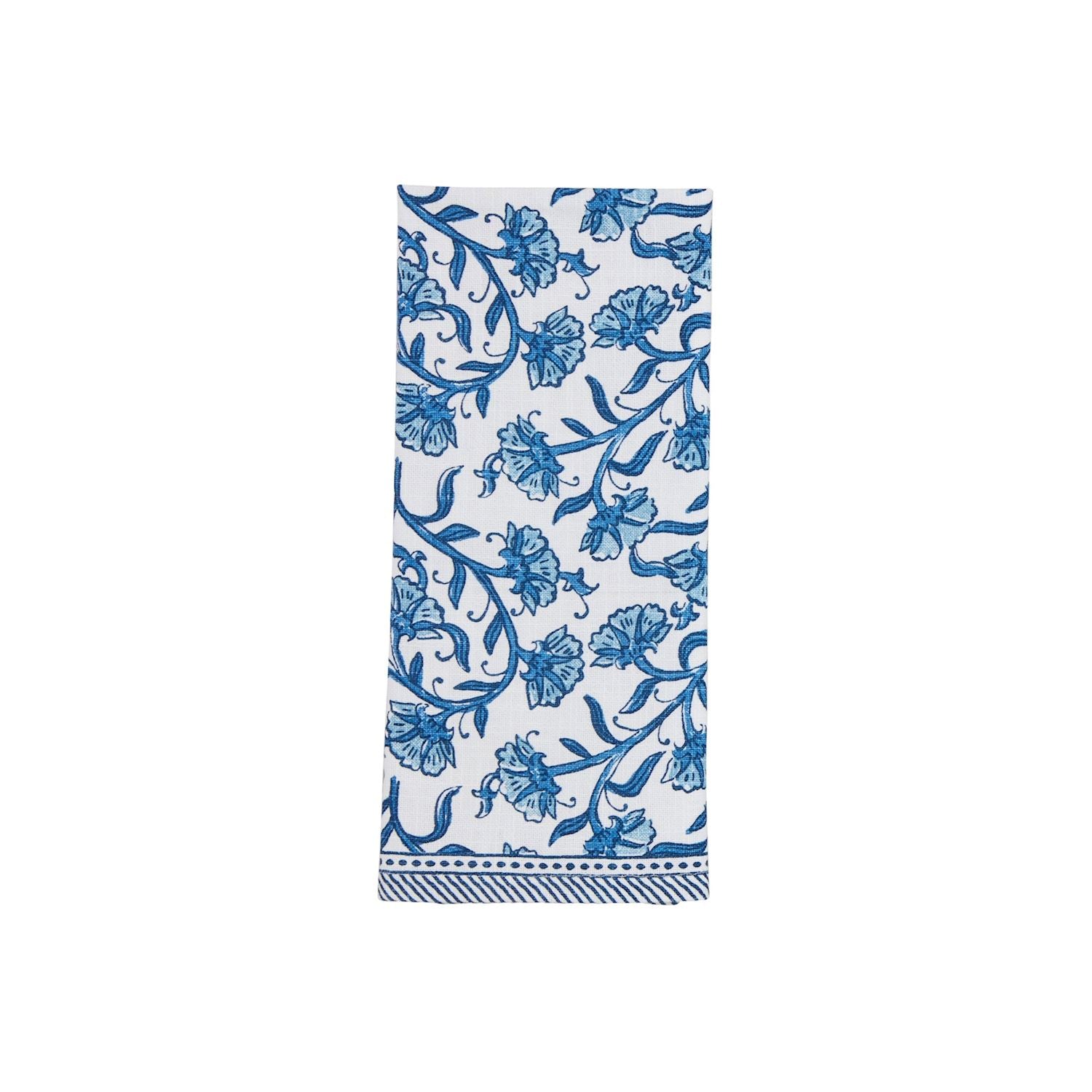 Cornflower Blue Block Tea Towel