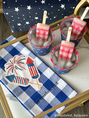 Firework Patch Americana Tea Towel