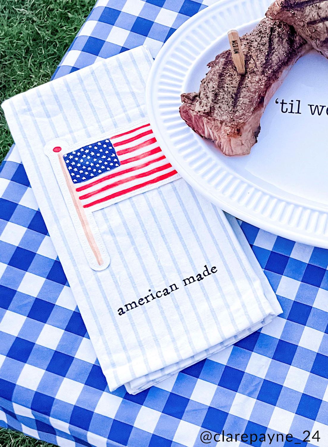Flag Patch Americana Tea Towel