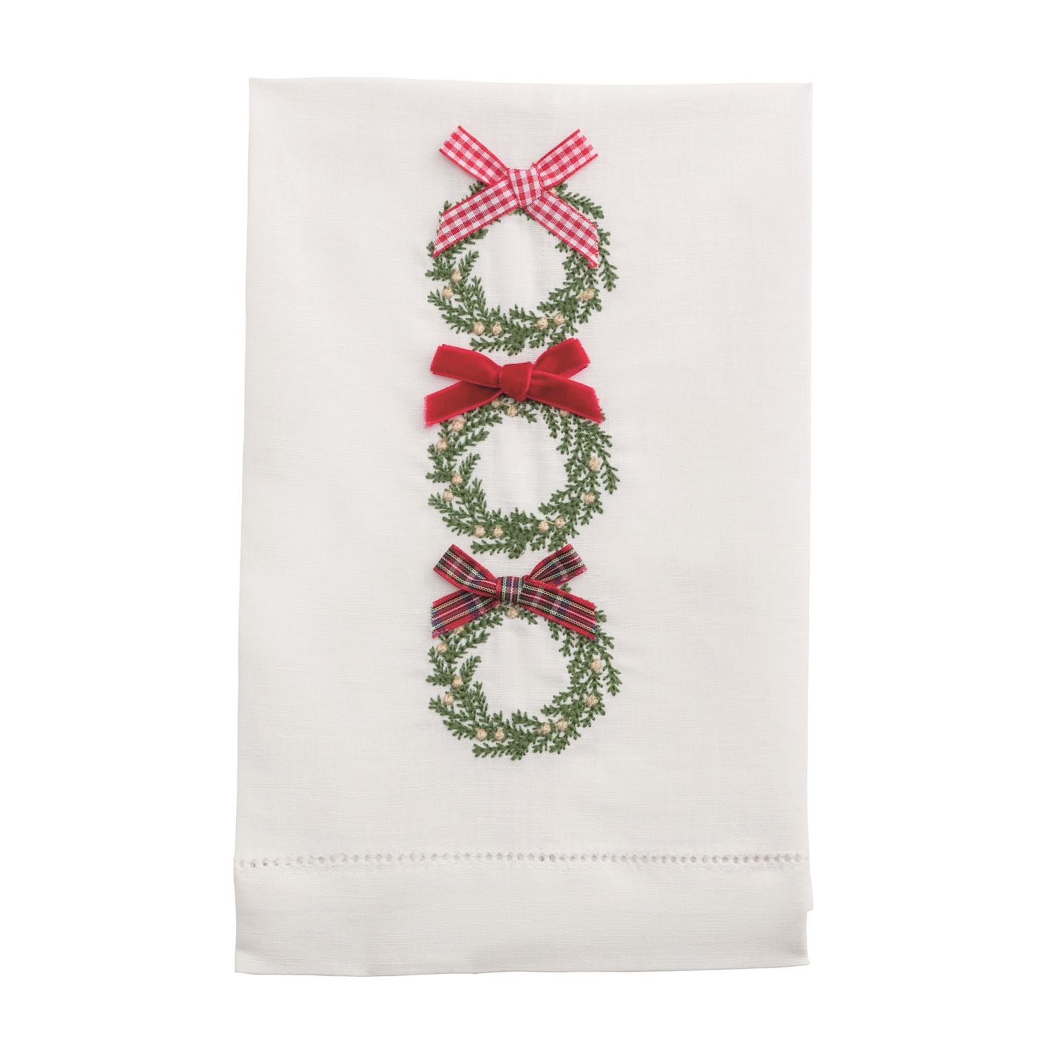 Wreath Embroidered Towel