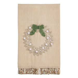 Wreath Beaded Towel