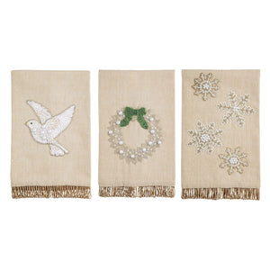 Wreath Beaded Towel