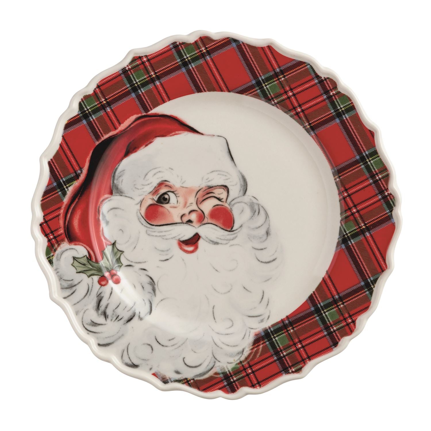 Santa Tartan Plate