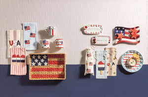 American Flag Glass Plate
