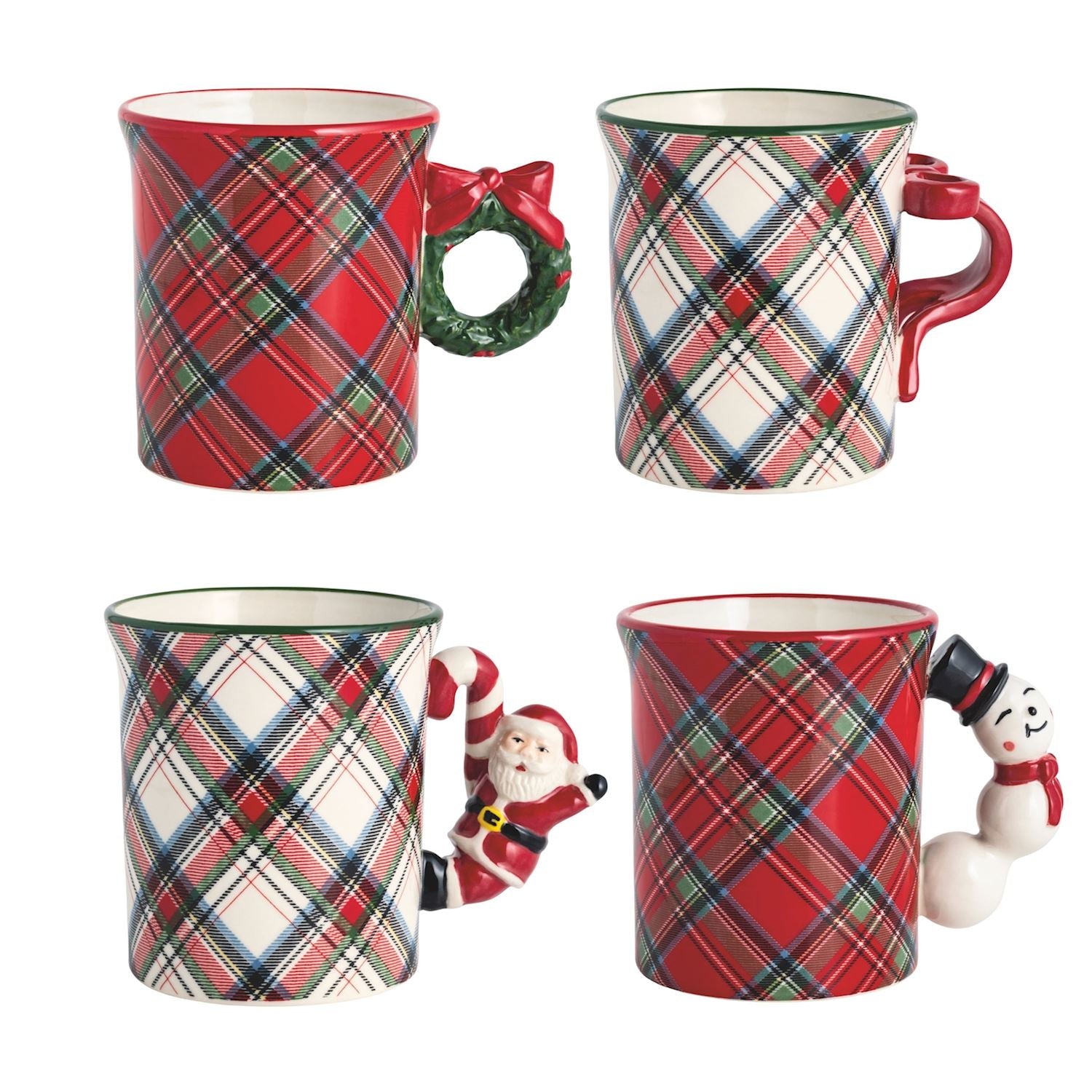 Tartan Figural Handle Mug