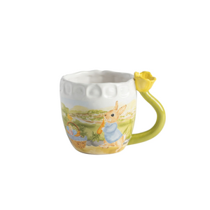 Yellow Tulip Handle Mug