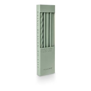 Assorted taper candles - sage