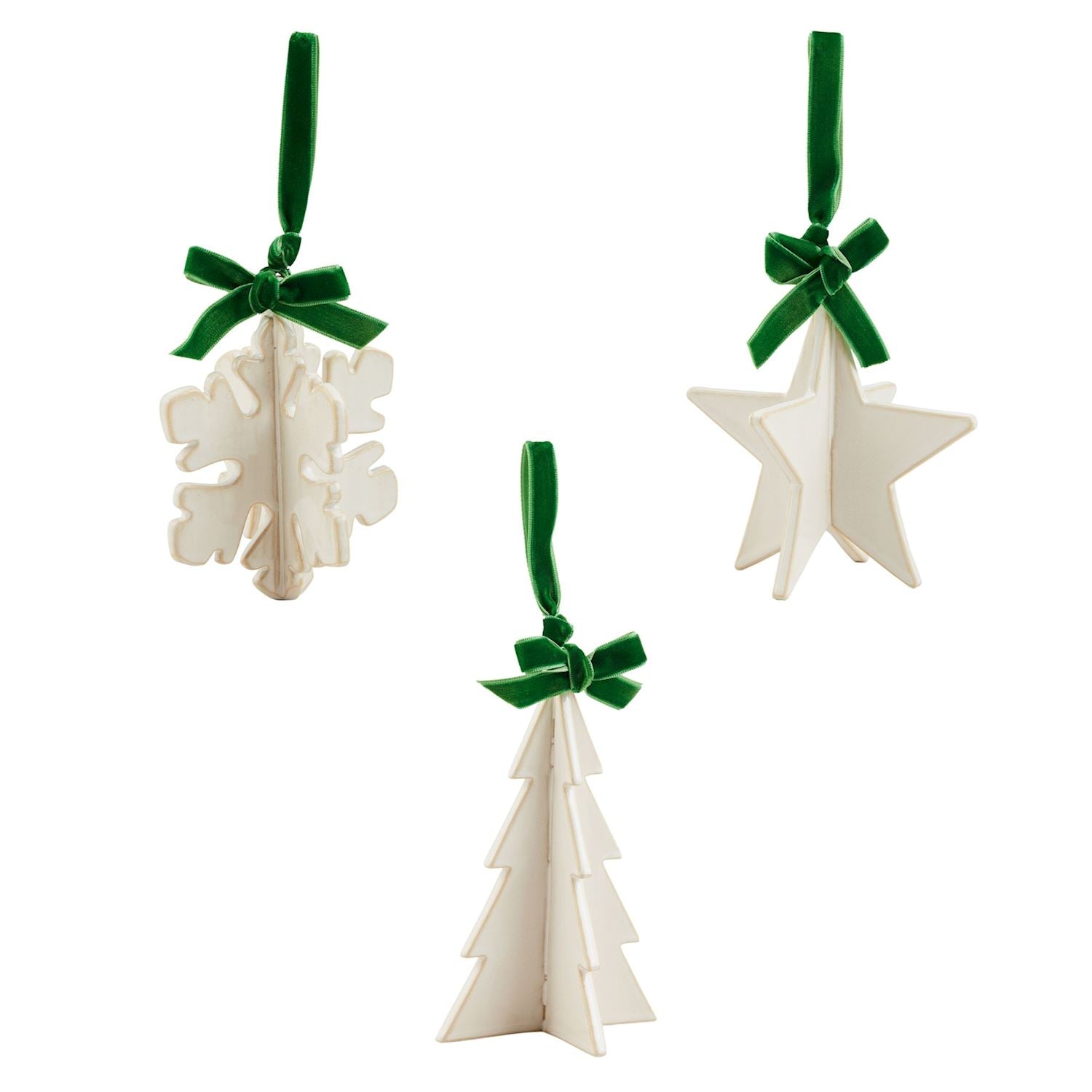 White Stoneware Ornament