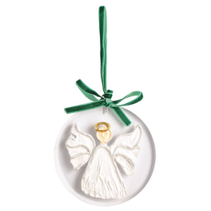 White Christmas Painted Acrylic Ornament