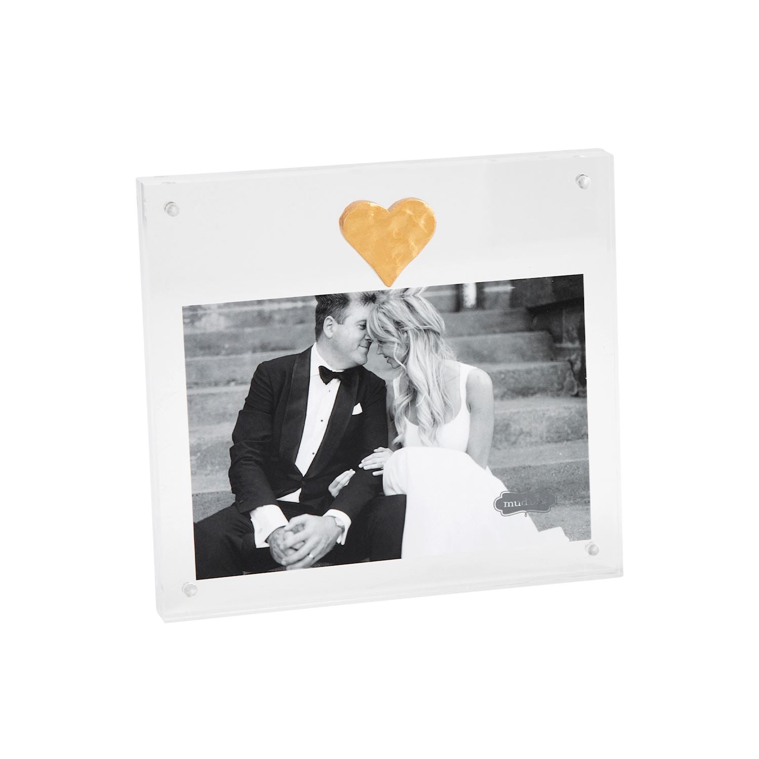 Gold Heart Acrylic Frame