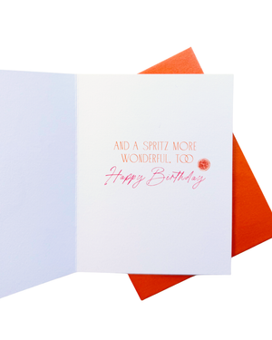 'Just a Spritz' Aperol Spritz Birthday Card