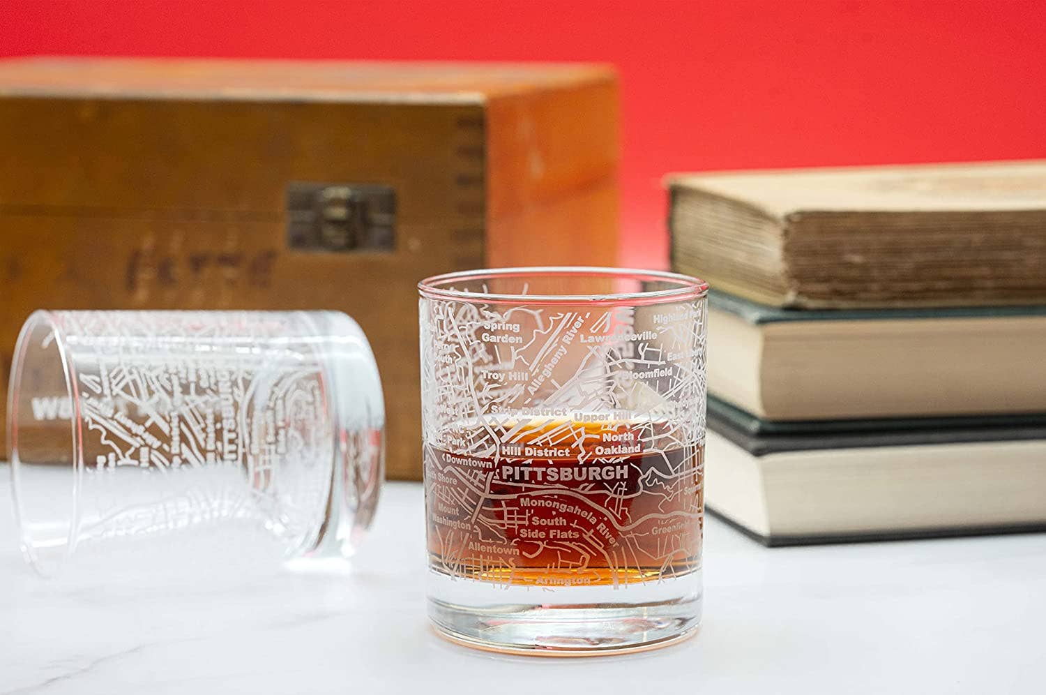 Pittsburgh Etched Rocks Glass
