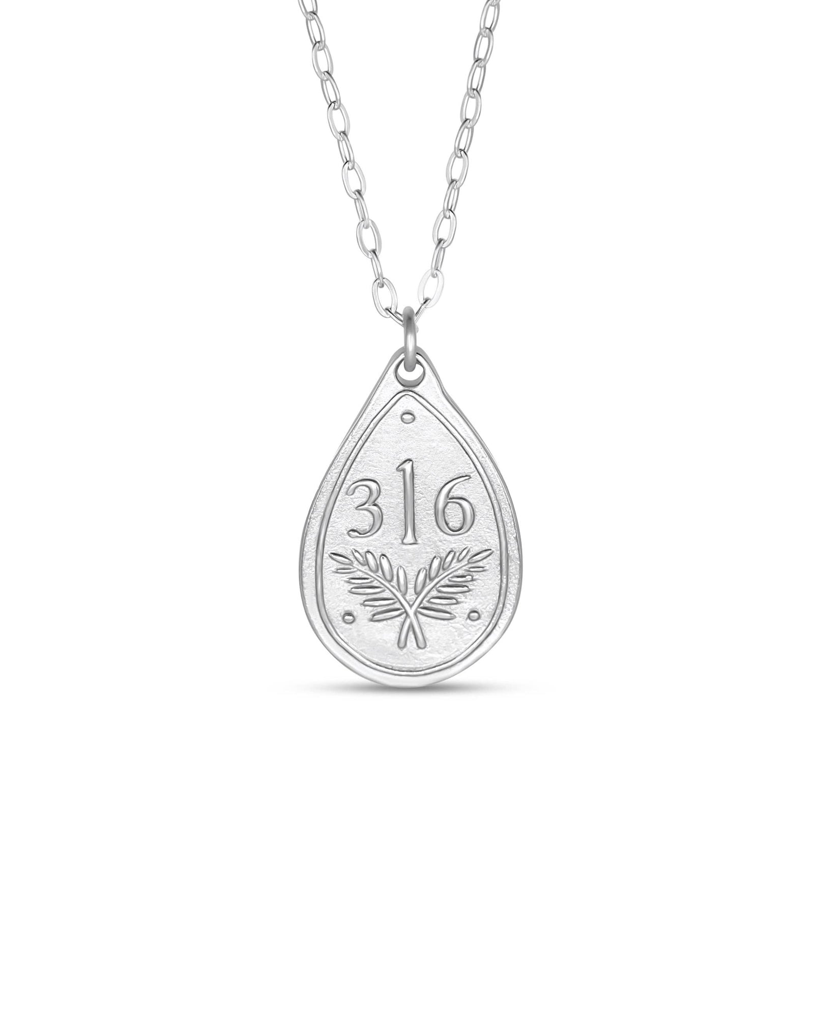 John 3:16 Silver Necklace