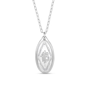 Necklace (Original/Silver) - Philippians 4:13: 22" - Medium