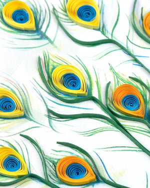 Peacock Feather Display Card