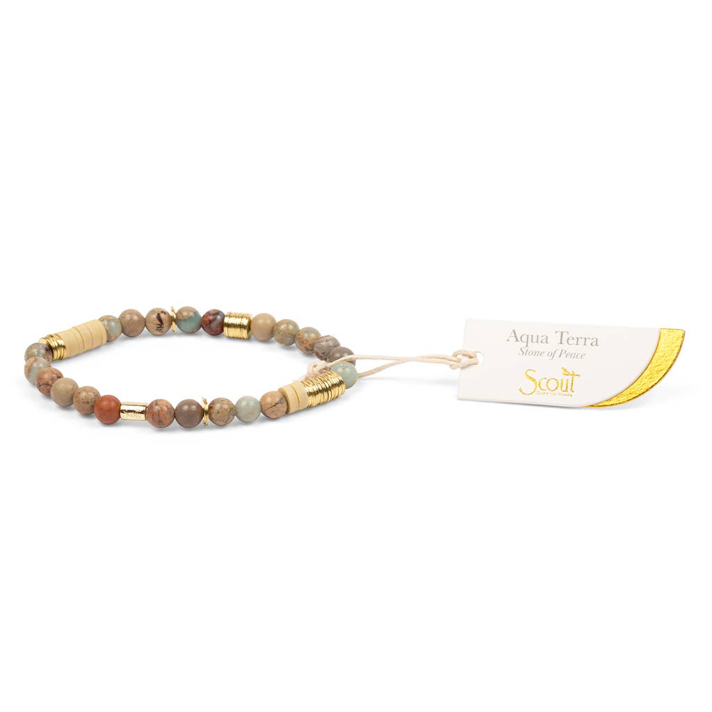 Stone Stacking Bracelet - Aqua Terra