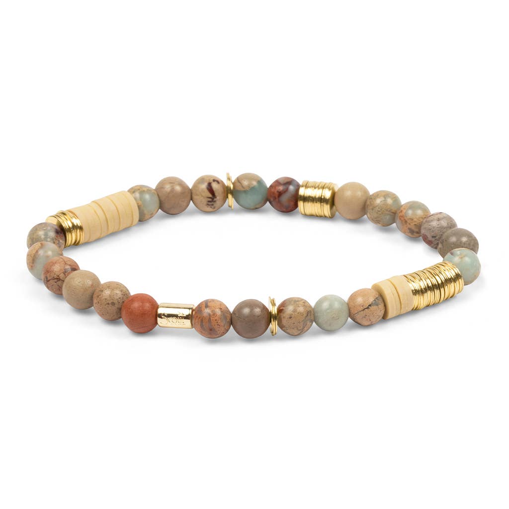 Stone Stacking Bracelet - Aqua Terra