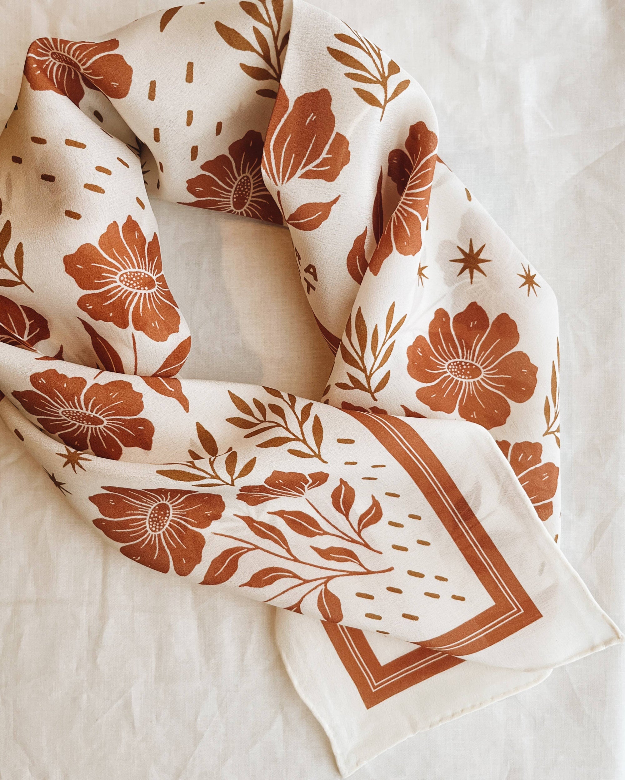 Silk Bandana Scarf - Desert