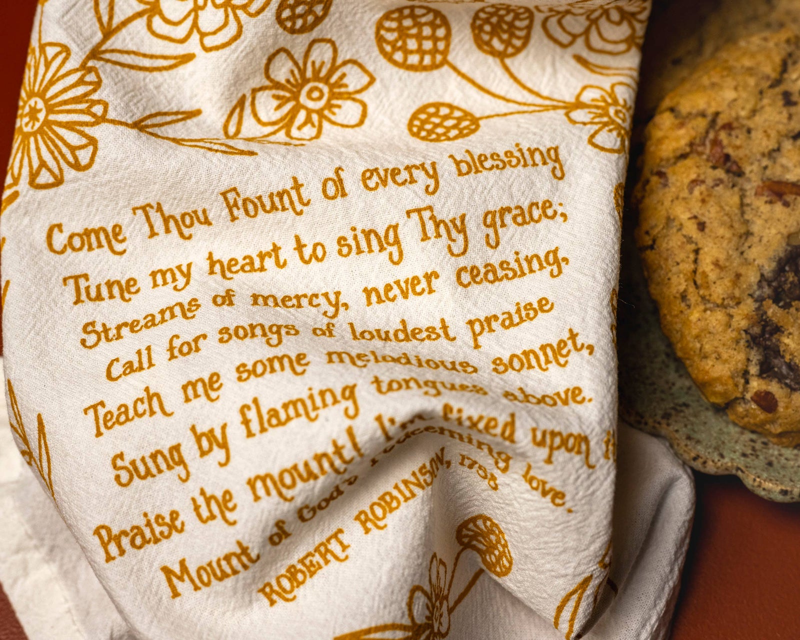 Come Thou Fount Hymn Tea Towel