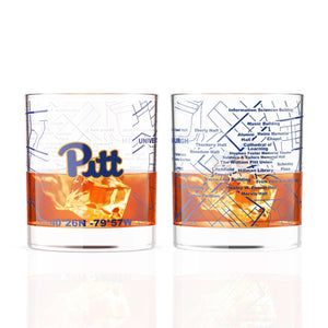 University Of Pittsburgh Rocks Glass