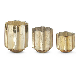 Gold Mercury Glass Star Container