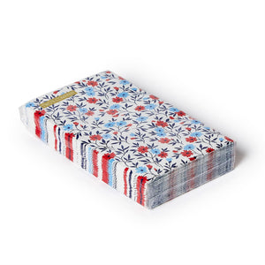Red and Blue Floral Napkins