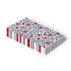 Red and Blue Floral Napkins