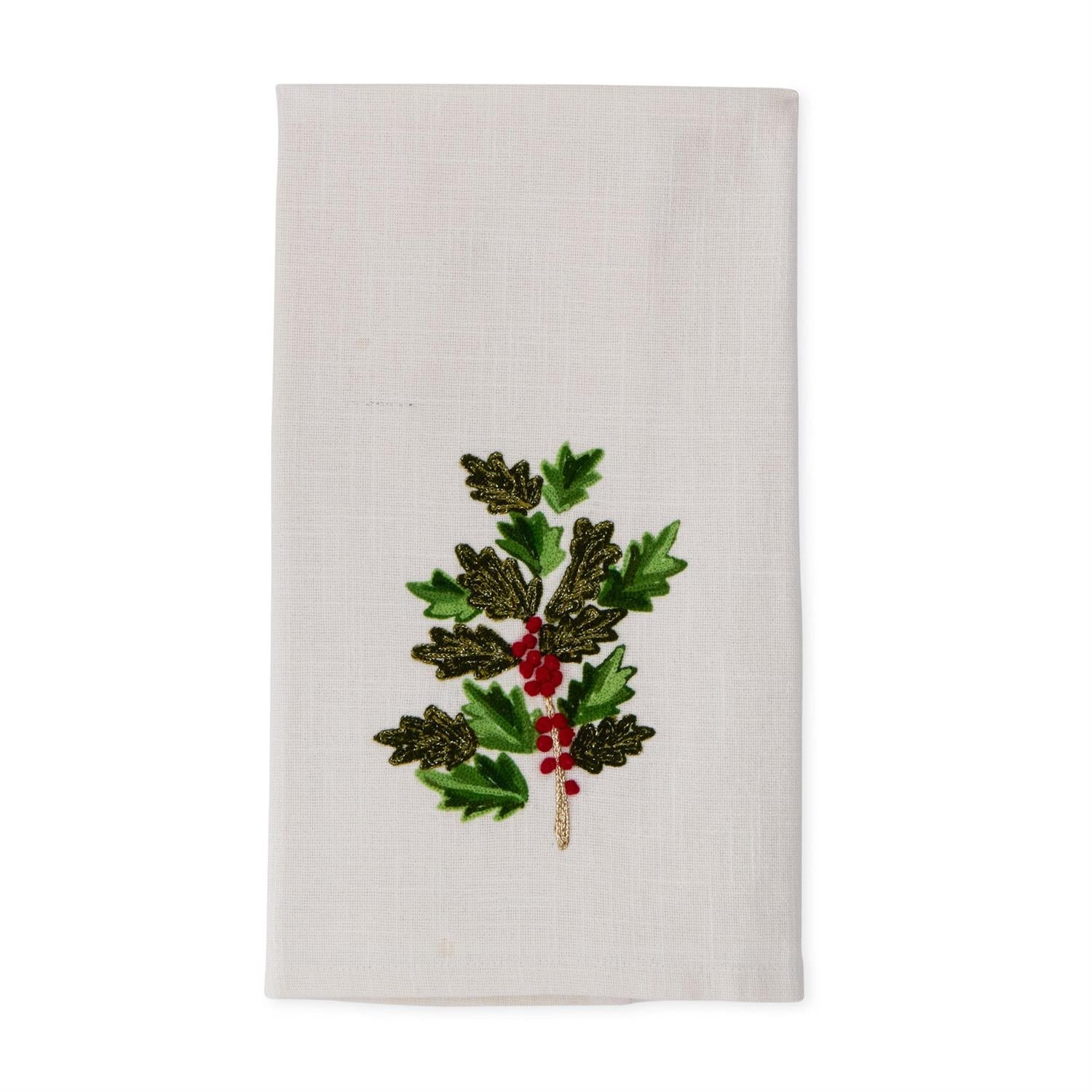Holly Leaves Towel