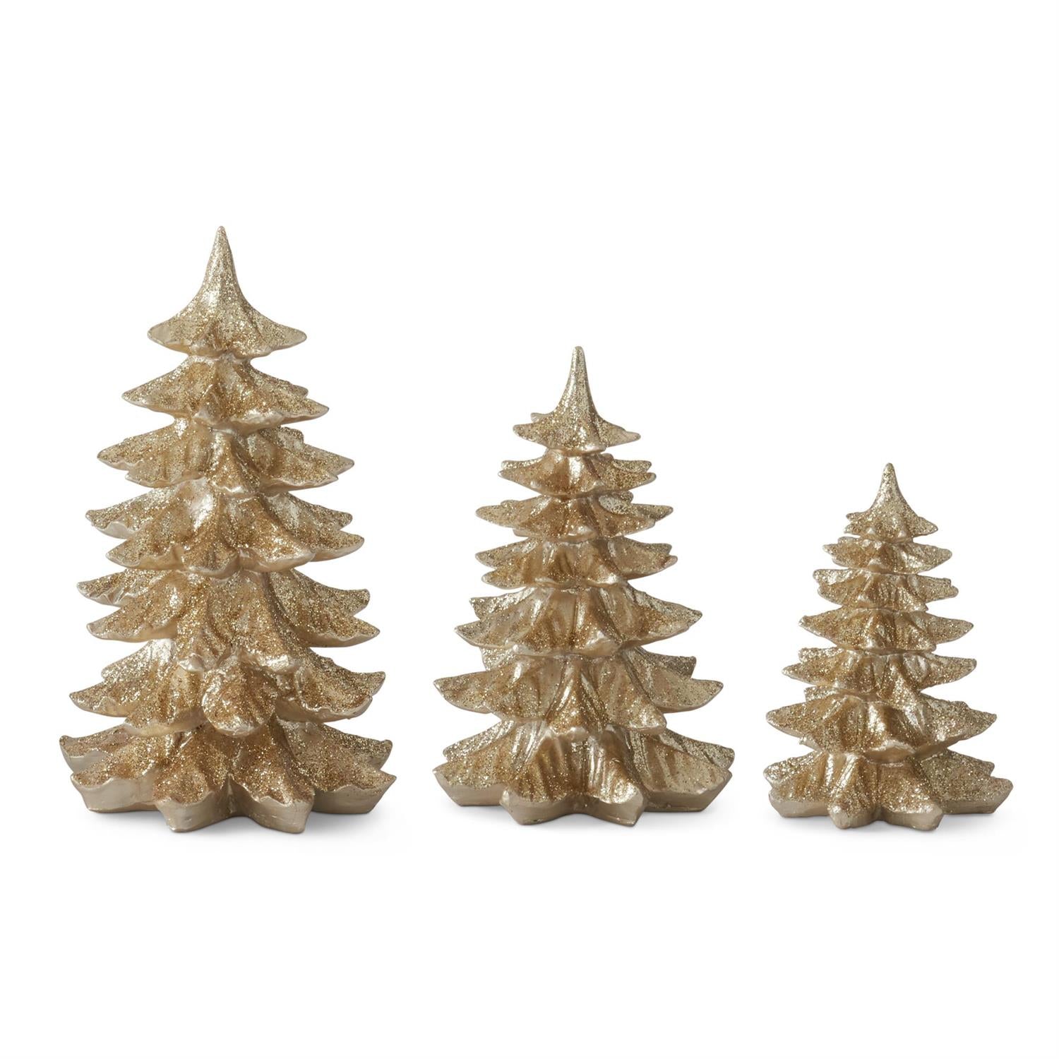 Gold Glittered Resin Christmas Tree