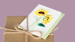 Sunflower Quilled Gift Enclosure Card