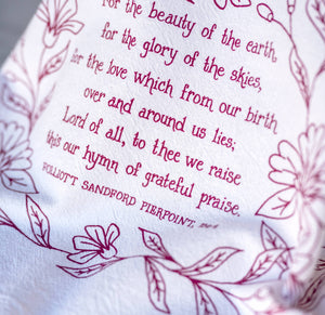 For the Beauty of the Earth Hymn Tea Towel