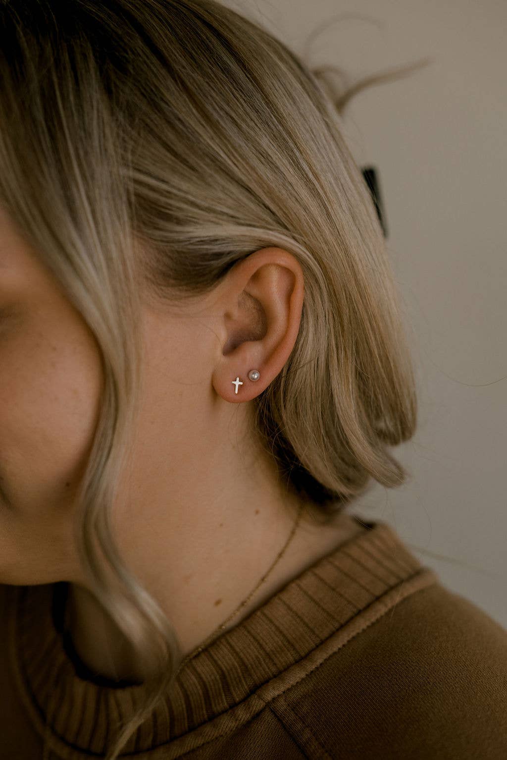 Known Cross Earring Studs