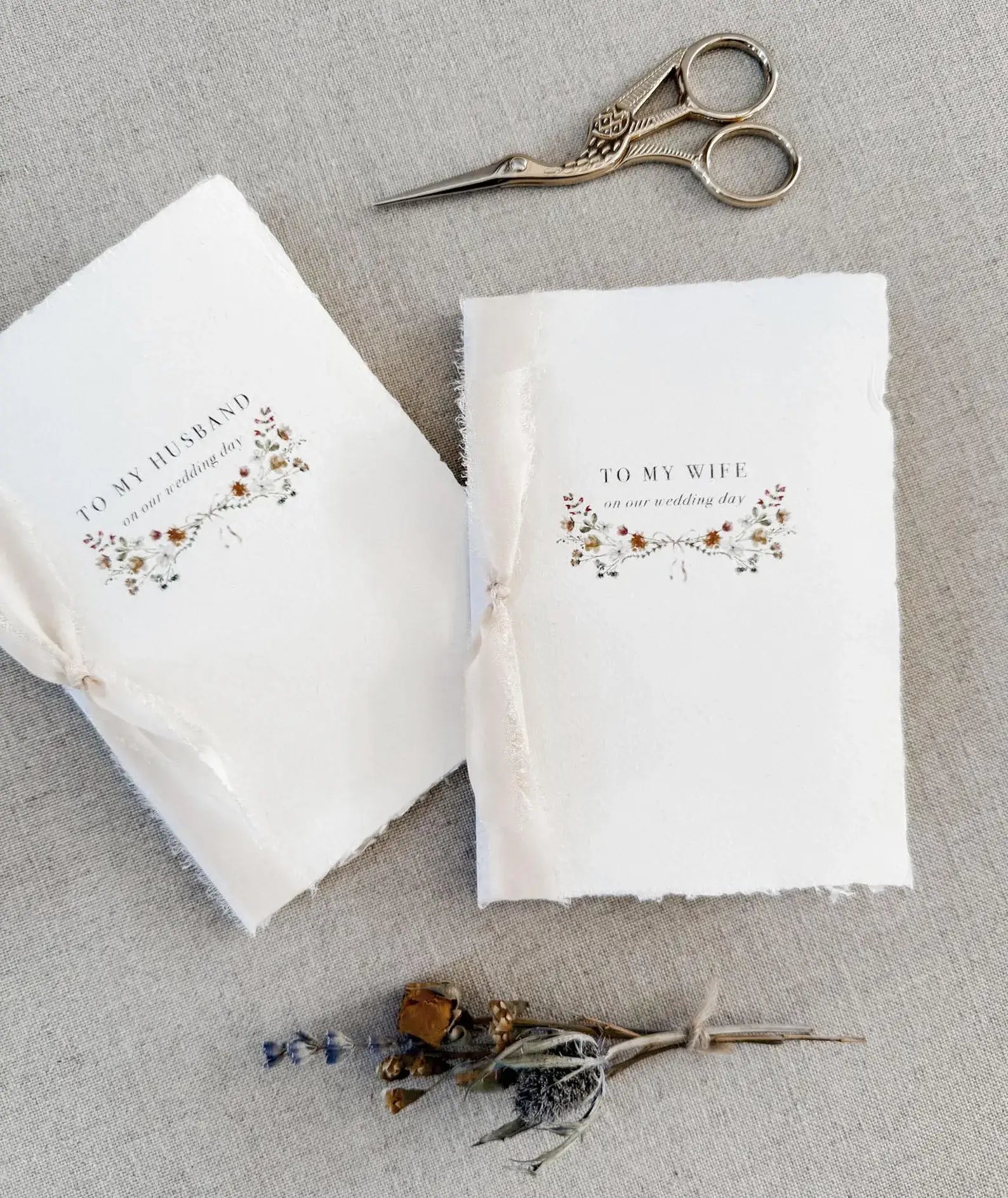 Floral  Wedding Vow Books