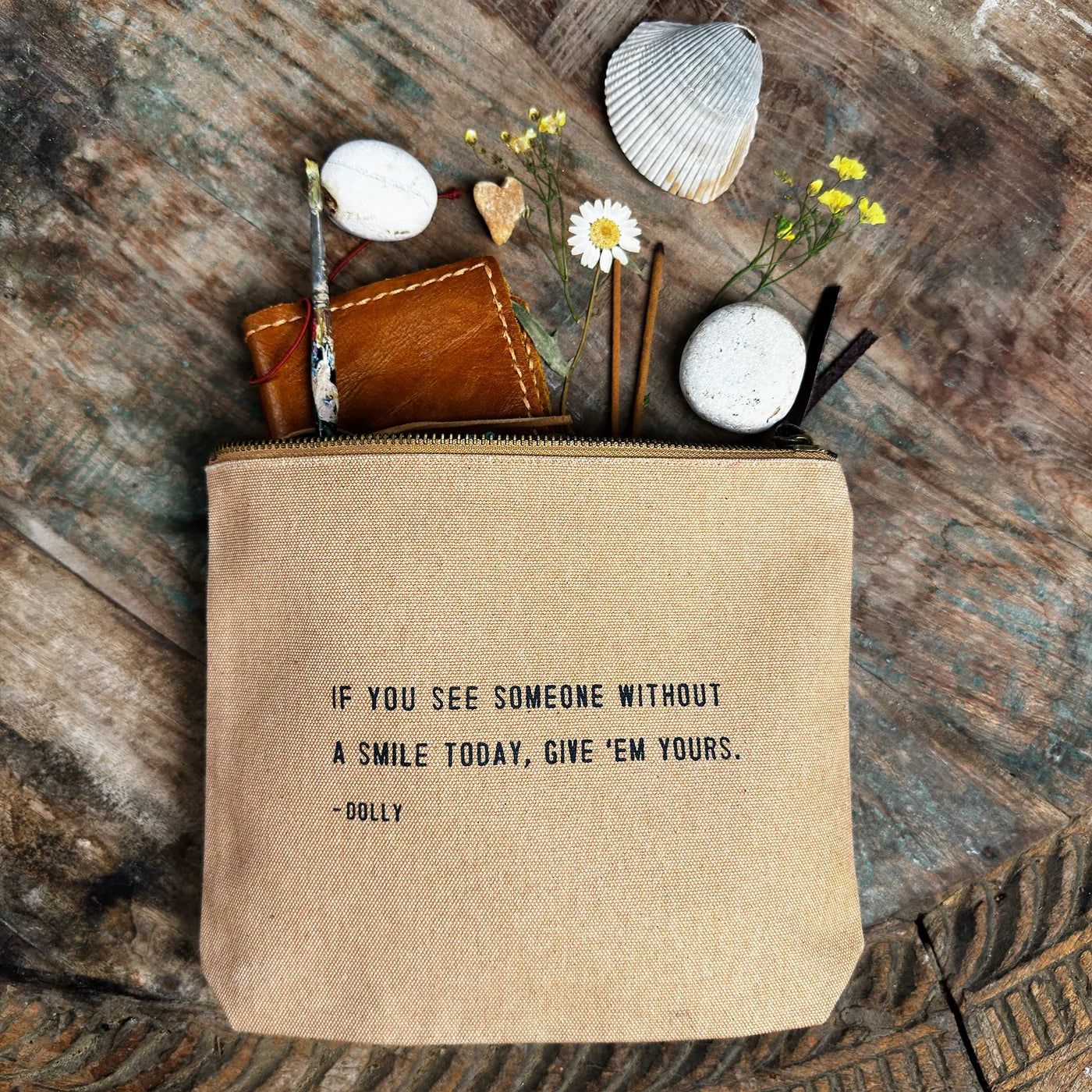 Dolly Canvas Zip Bag