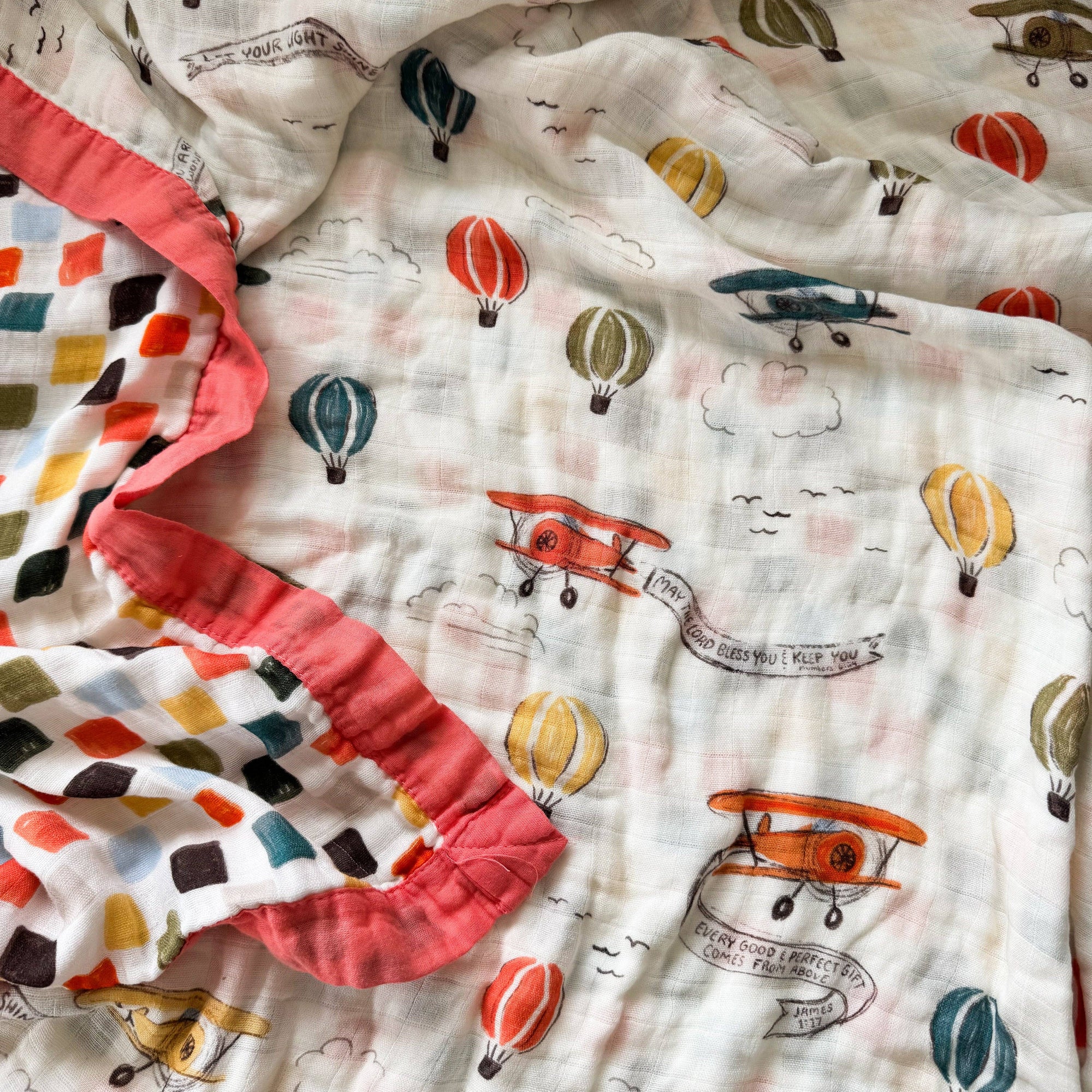 Scripture Planes Muslin Blanket