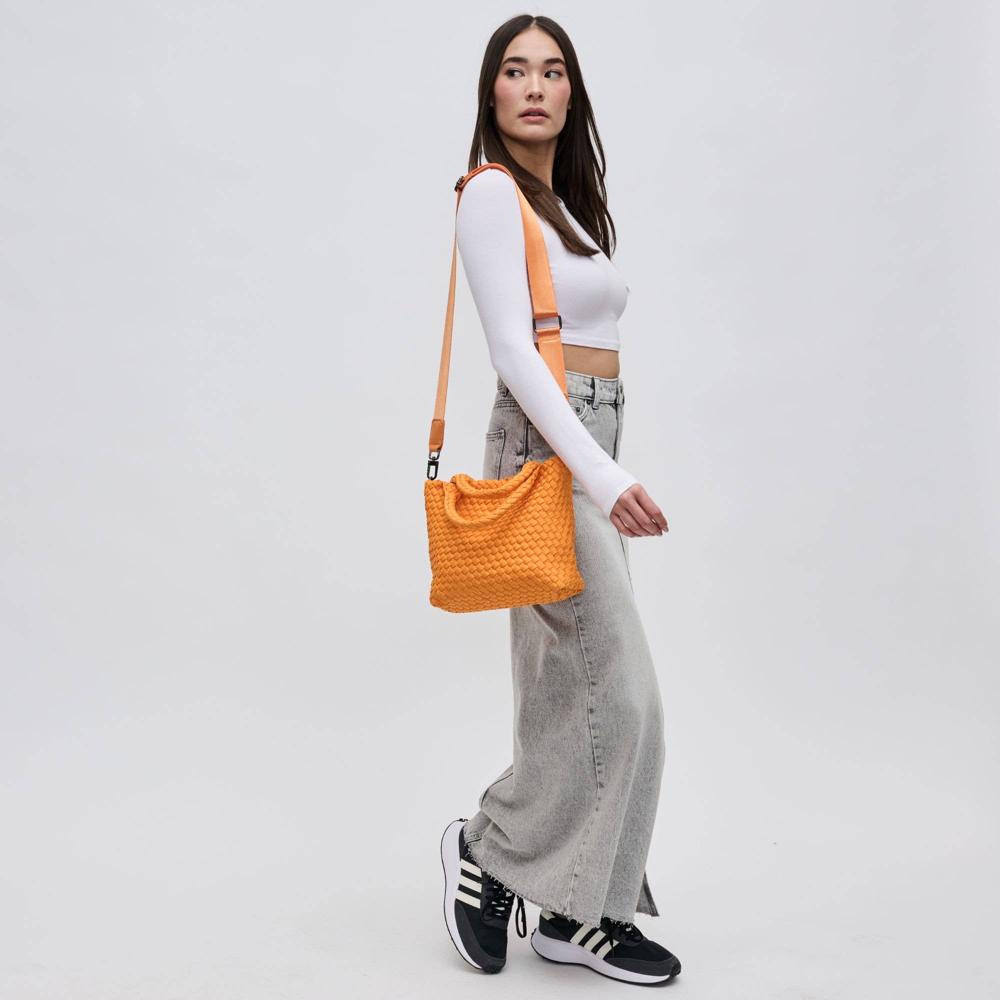 Sky's The Limit - Small Woven Neoprene Crossbody: Wine