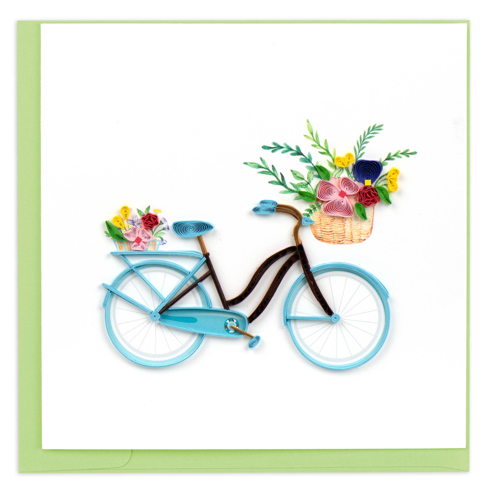 Quilled Bicycle & Flower Basket Card