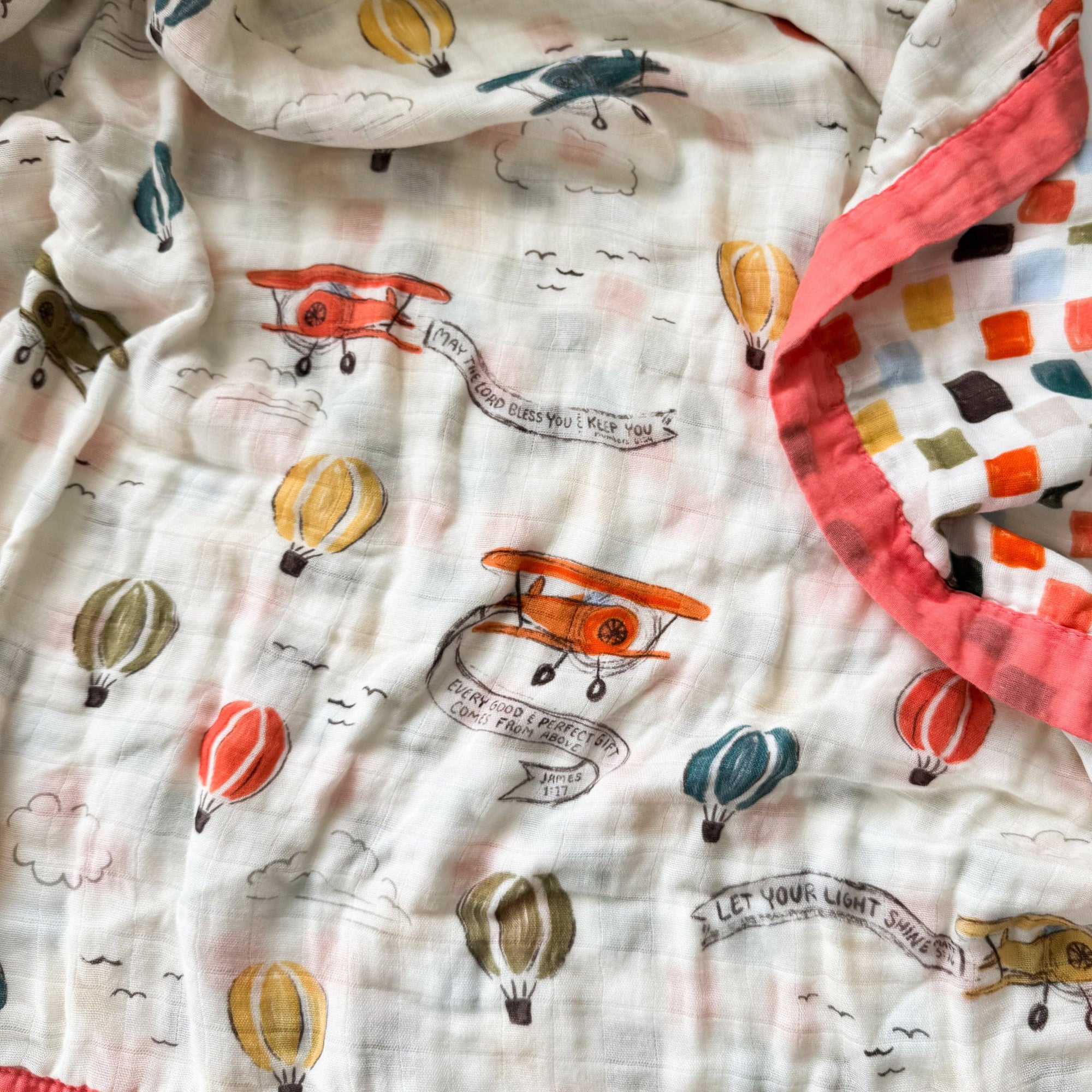 Scripture Planes Muslin Blanket