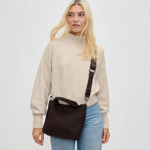 Sky's The Limit - Small Woven Neoprene Crossbody: Wine