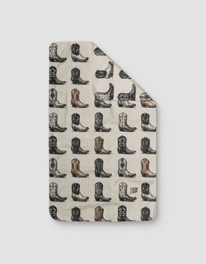 Boot Rows Tea Towel