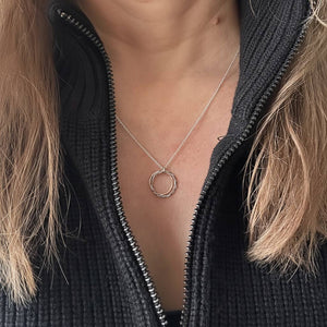 Mother & Daughter Necklace - Double Circles 