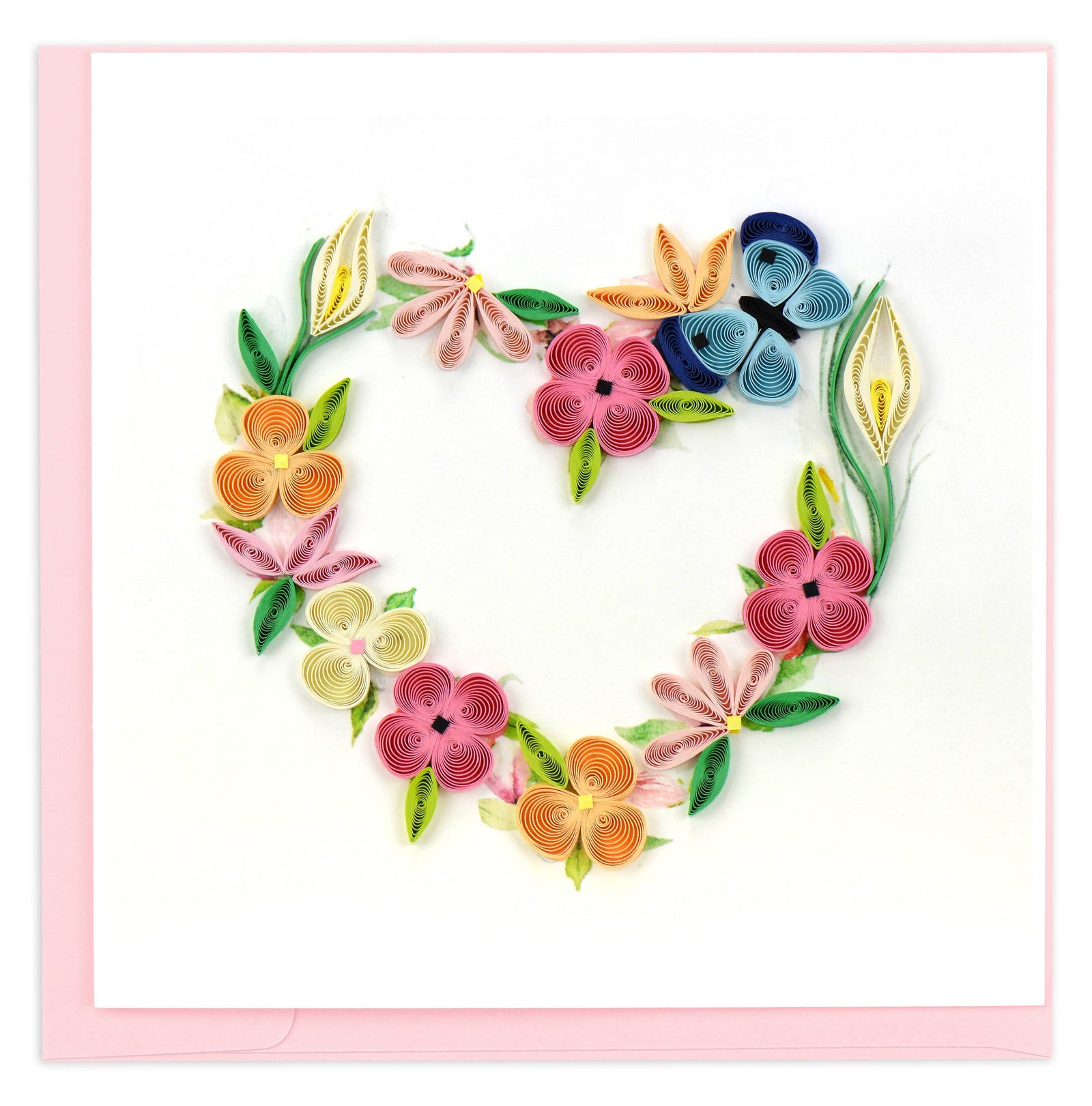 Floral Heart Quilled Card