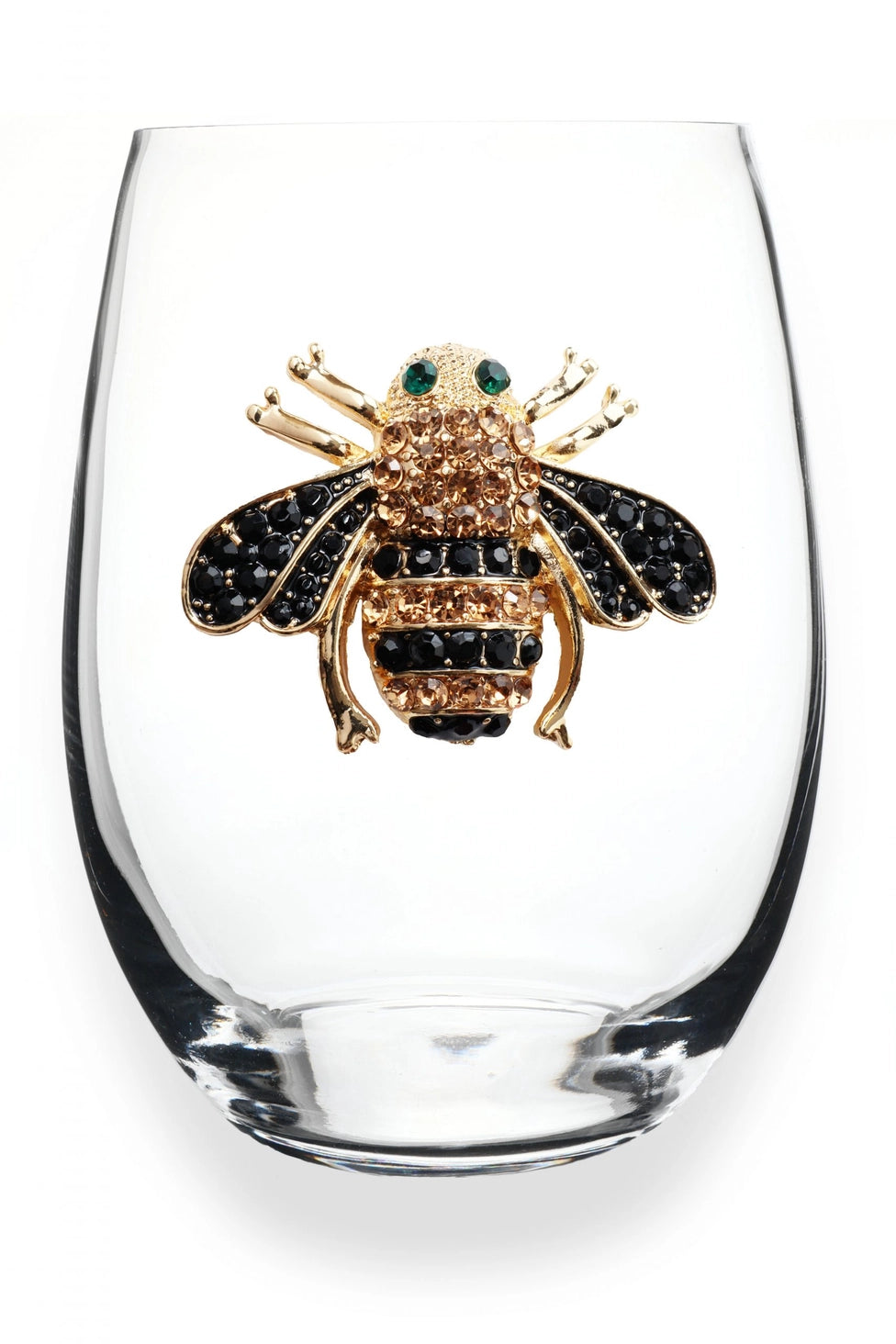 Bee Jeweled Wine Glass