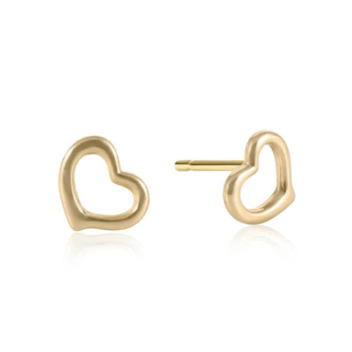 Love stud earrings - gold